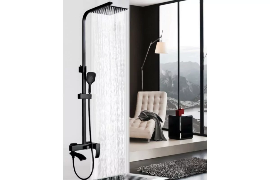 Душевая стойка ALMAes Turia SDI-1808 черный матовый