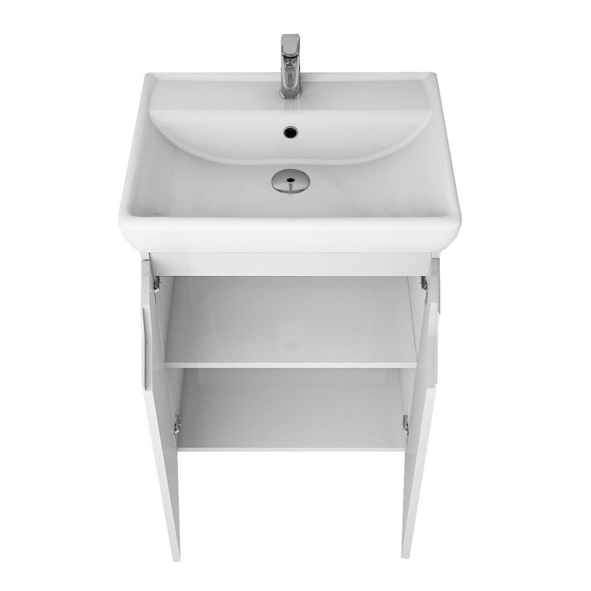 Тумба с раковиной напольная Dreja Q Plus (D) 60 см, белый
