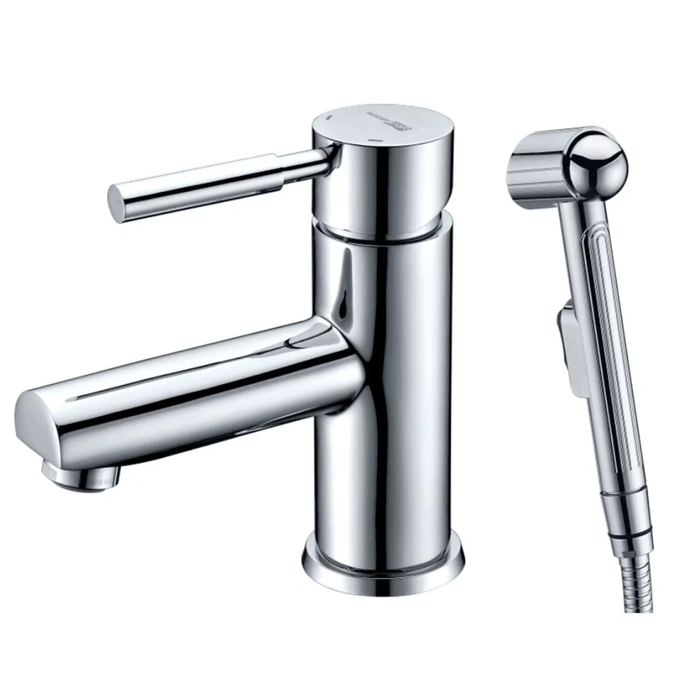 Смеситель с гигиеническим душем для раковины WasserKraft Main 4108 хром от магазина Vanna-Vanna.ru!