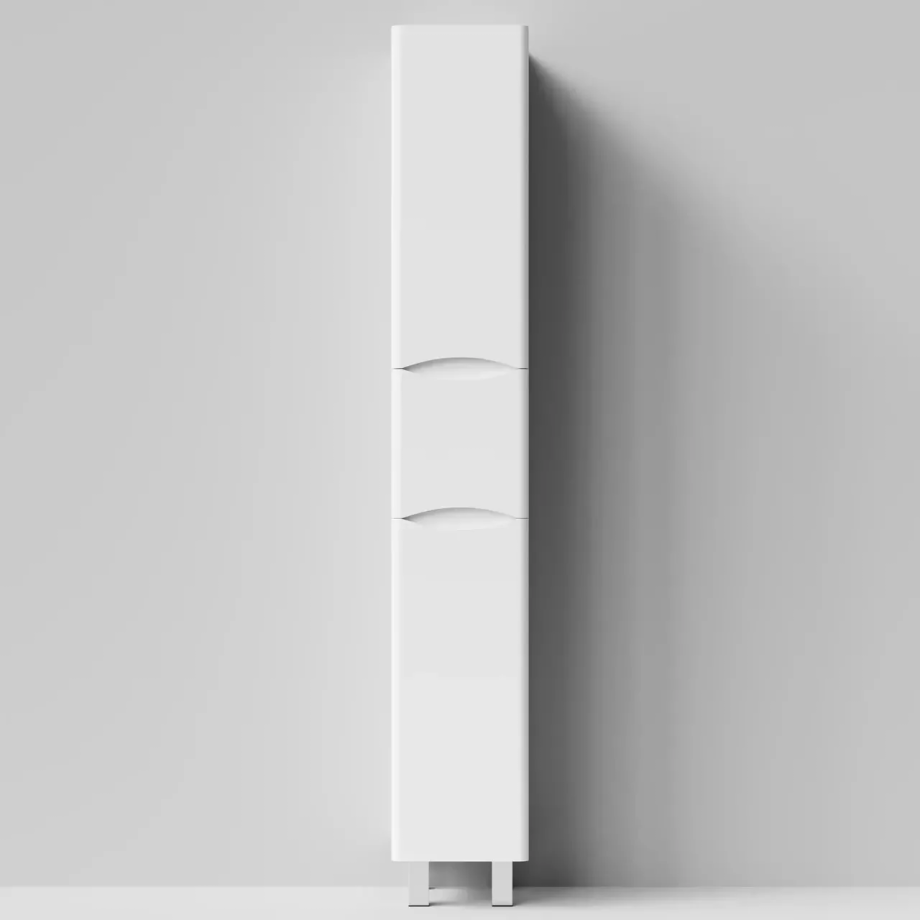 Пенал Vod-ok Адель 30 L/R, 2 двери, 1 ящик, напольный, с корзиной, белый + 13 цветов