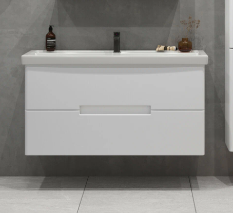 Тумба подвесная SanStar Ориана 100 с раковиной Фостер 100, белая