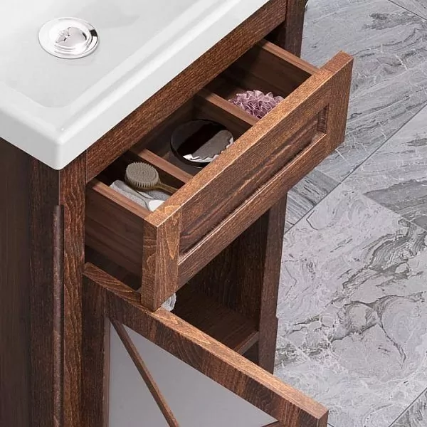 Тумба с раковиной Opadiris Палермо 50 светлый орех, правая