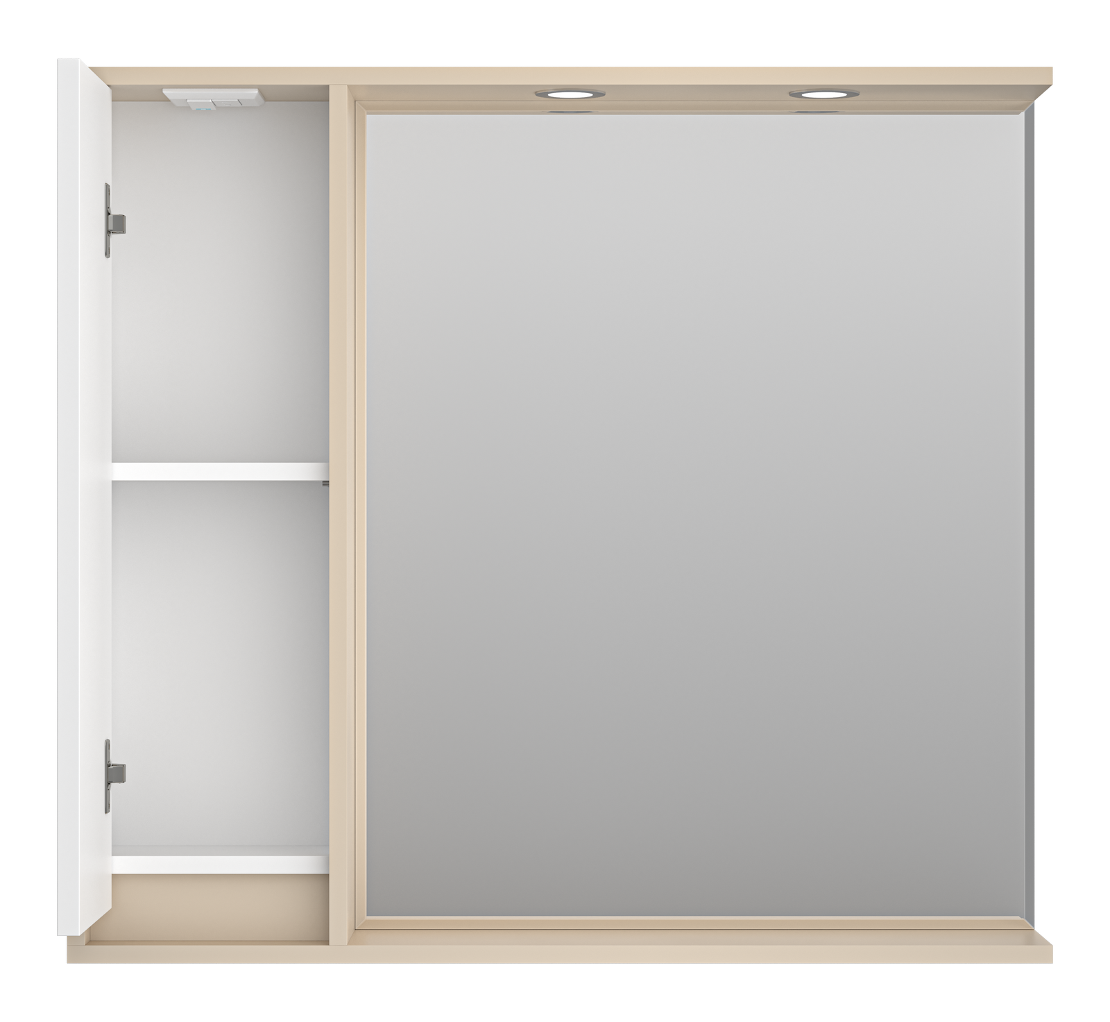 Зеркало с шкафчиком Brevita Balaton 90 L, белый/бежевый