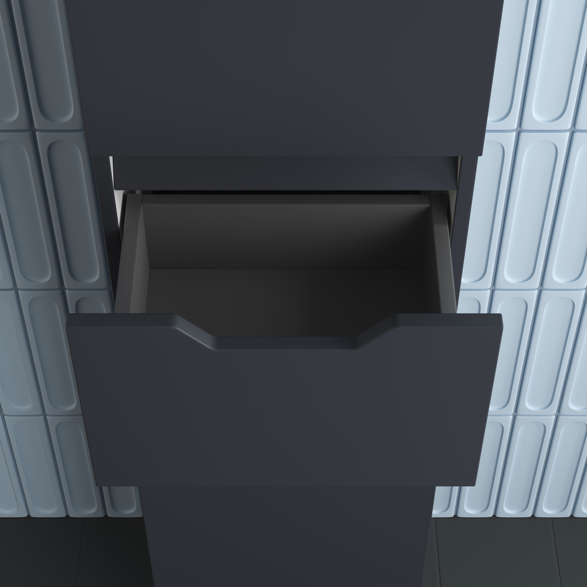 Пенал Style Line Остин 36 R, напольный, 1 ящик, графит