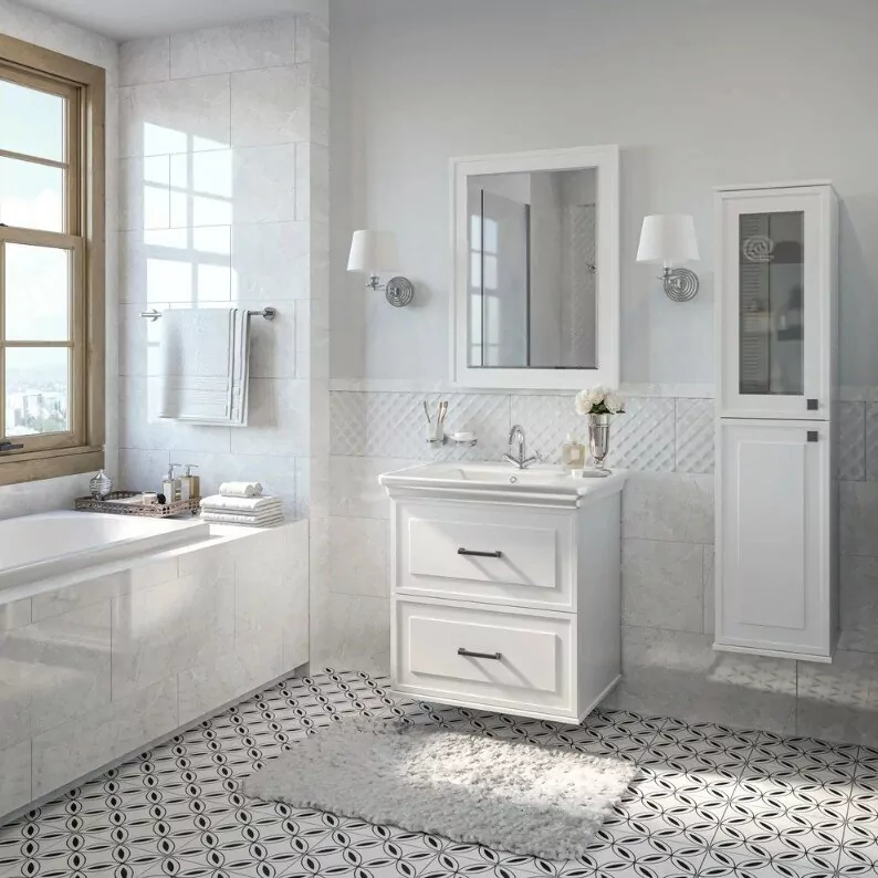 Пенал Sanflor Модена 34 L  подвесной, белый матовый