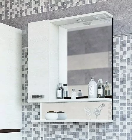 Зеркало-шкаф Sanflor Техас 60 L свет, северное дерево светлое