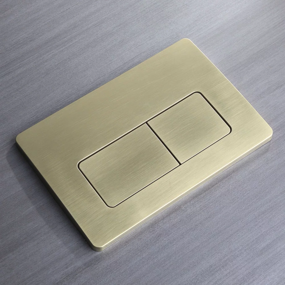 Кнопка смыва Veconi FLUSH V5, FLV5-G, 240х162х9, пластик, золото брашинг