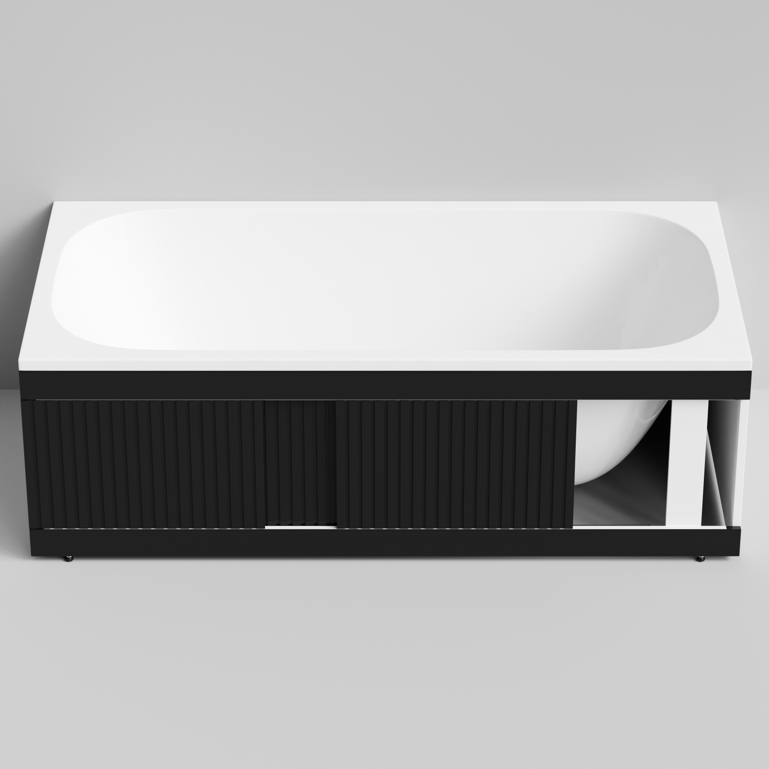 Экран под ванну Vod-ok Тач 170 раздвижной Черный глянец