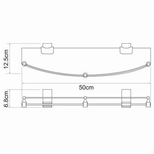 Полка WasserKraft Leine K-5044 хром