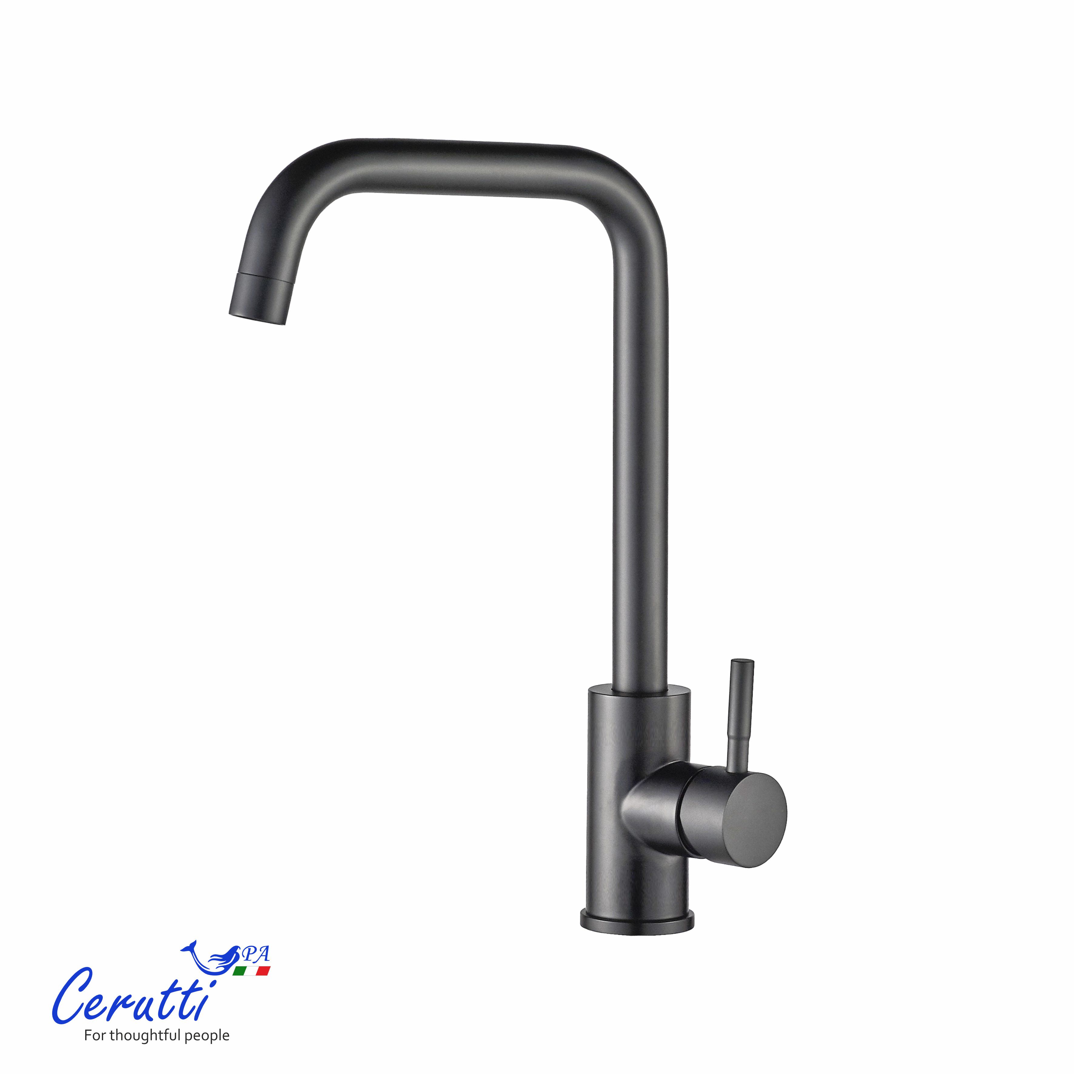 Cмеситель для кухни Ceruttispa Дуилио GG (DUILIO GG) из нержавеющей стали, цвет графит