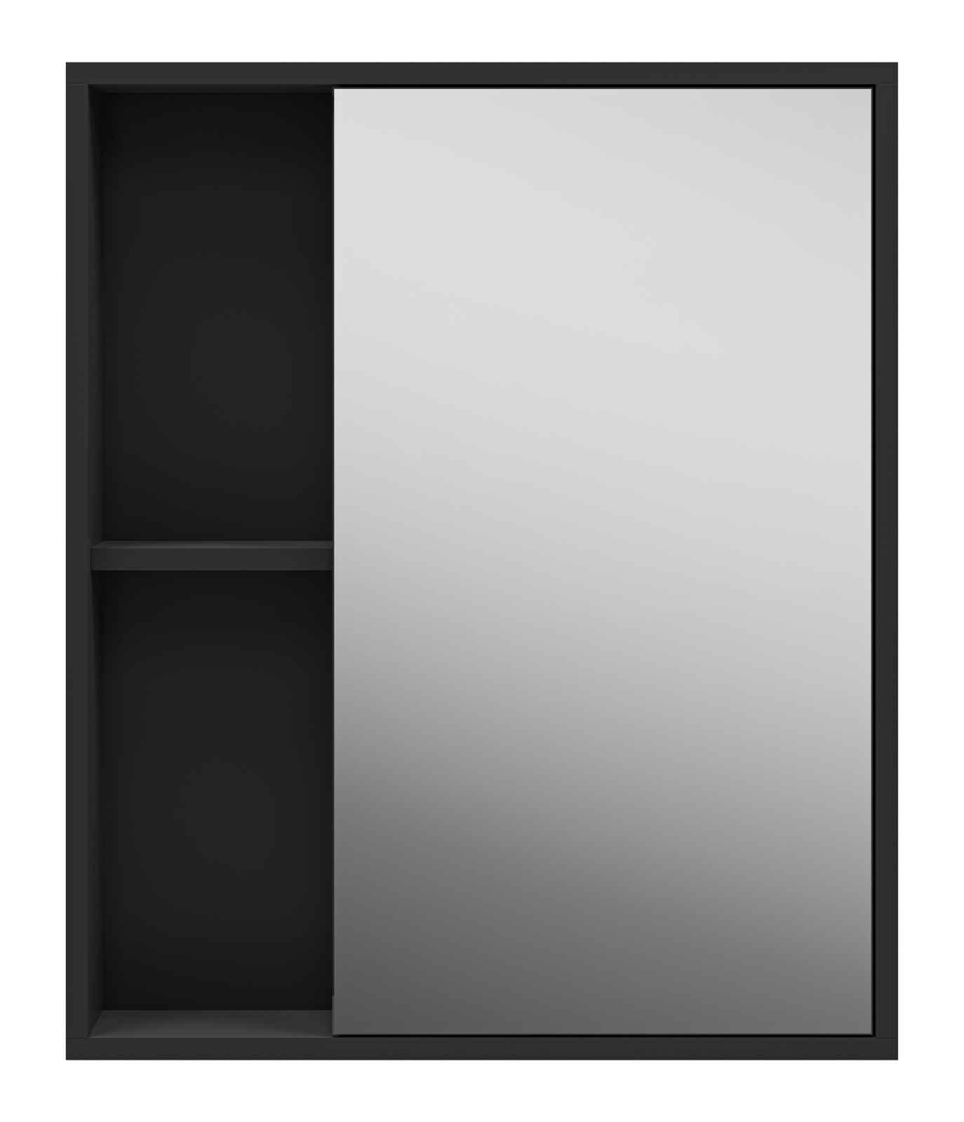 Зеркало-шкаф Misty Ненси 60 универсальный, антрацит