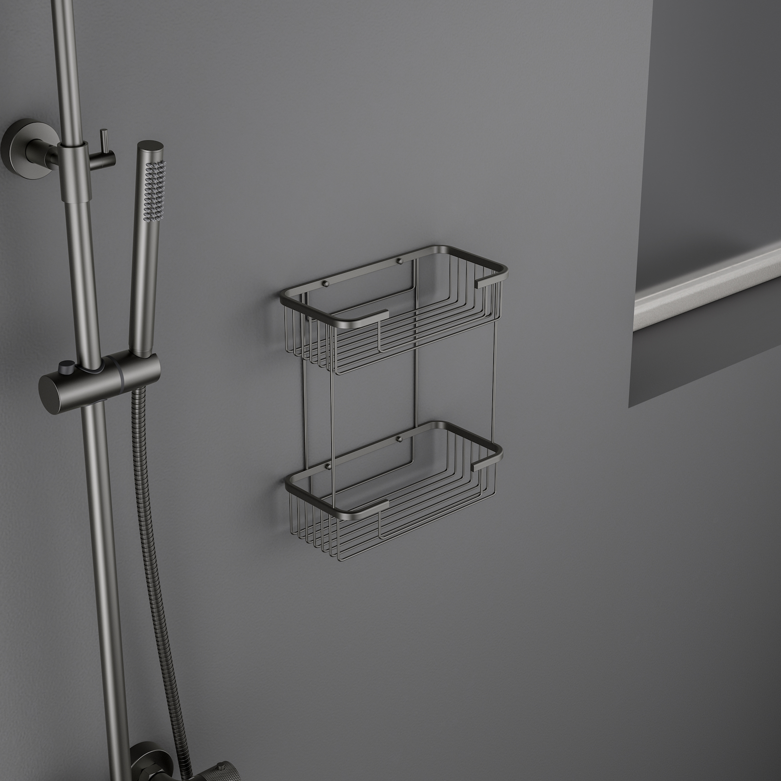 Полка двойная Timo Saona 13083/18 черное золото