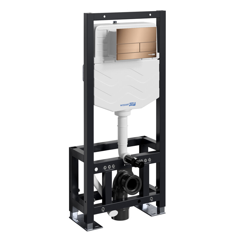 Инсталляция WasserKraft Dill 61TLT.010.ME.RG04 для подвесного унитаза, с кнопкой