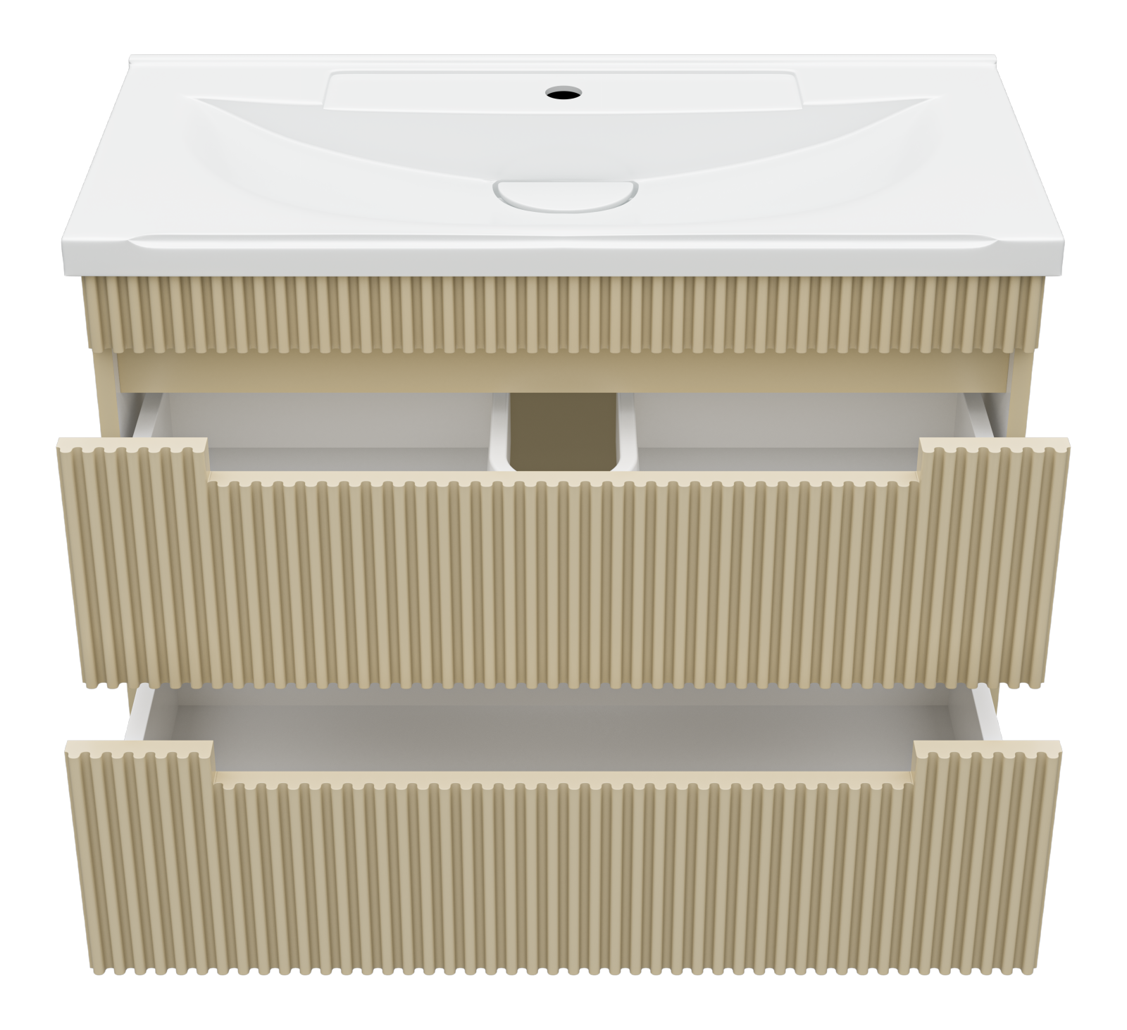 Тумба с раковиной Brevita Ariana 80 подвесная, капучино