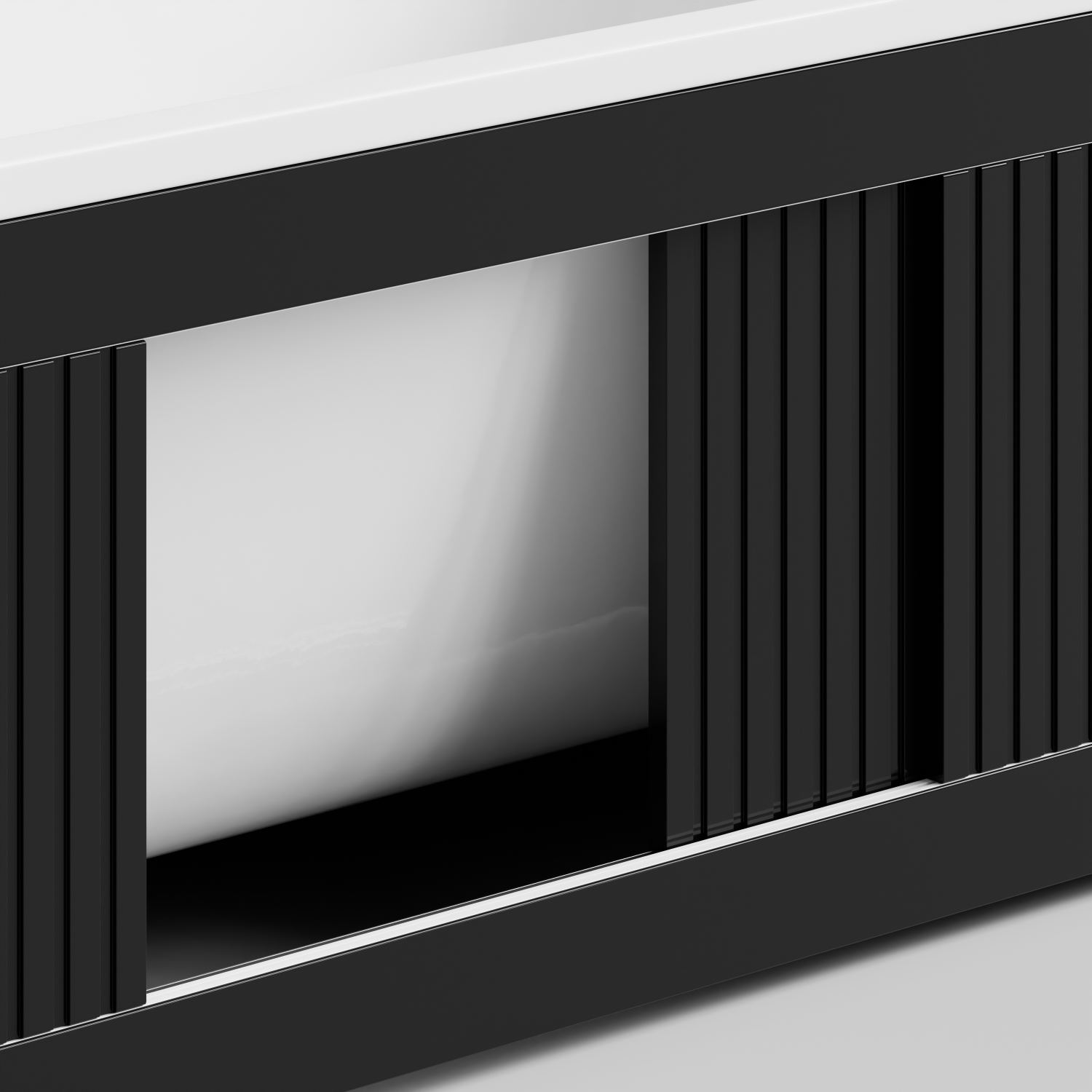 Экран под ванну Vod-ok Тач 170 раздвижной Черный глянец