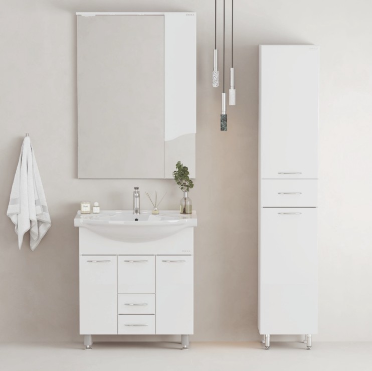 Пенал Onika Модерн 36 напольный, белый, универсальный