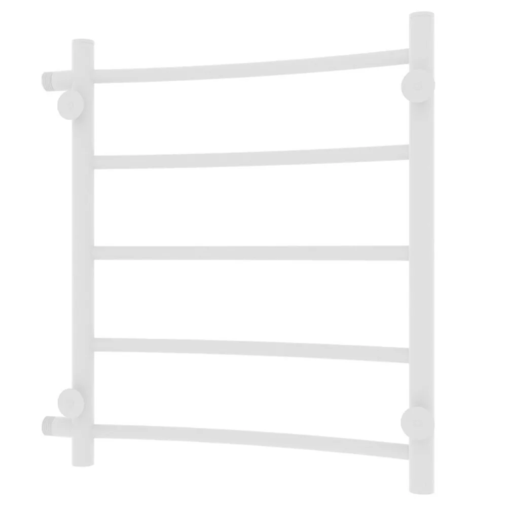 Полотенцесушитель водяной Laris Классик П5 500х600 МЦ 500-1 боковой, белый матовый