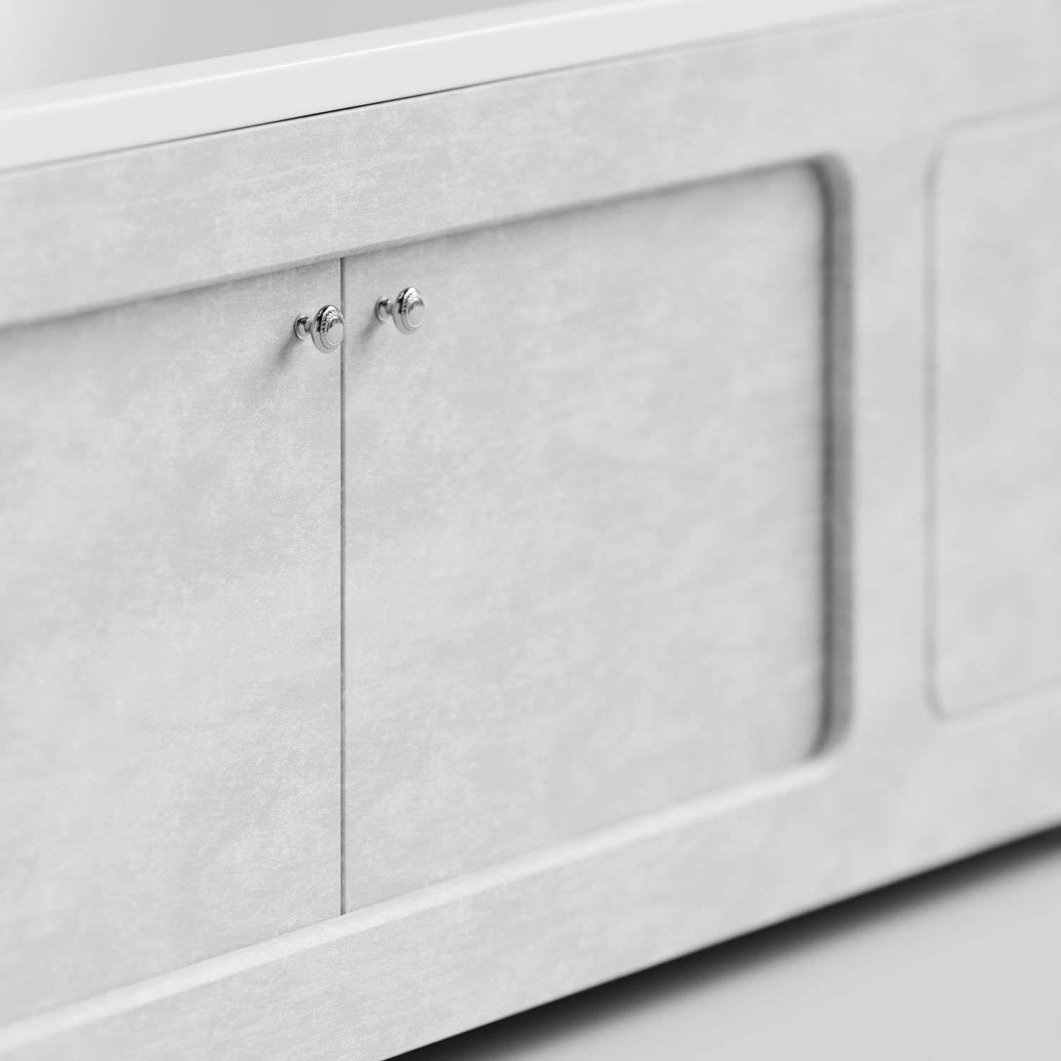 Экран под ванну Vod-ok Лидер 180 раздвижной Белый камен