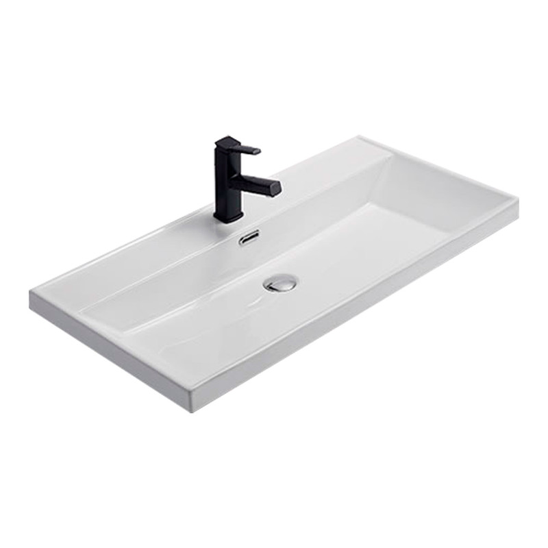 Тумба с раковиной EQUIL Gleam 80 подвесная, один ящик, амарок/дуб вотан