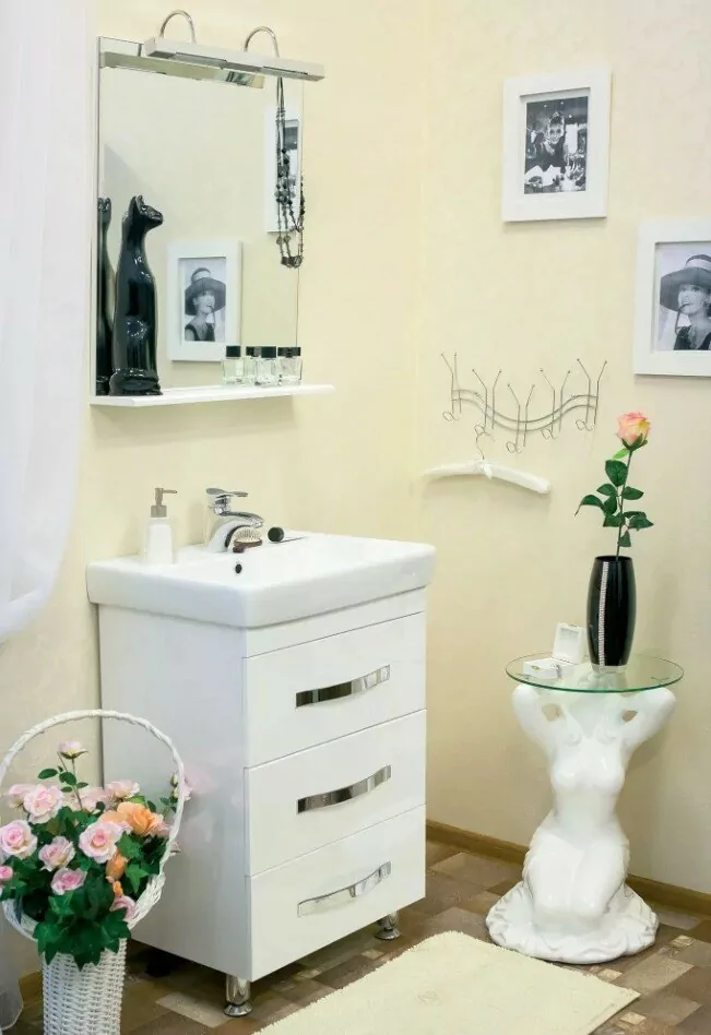 Зеркало Sanflor Одри 70 белый