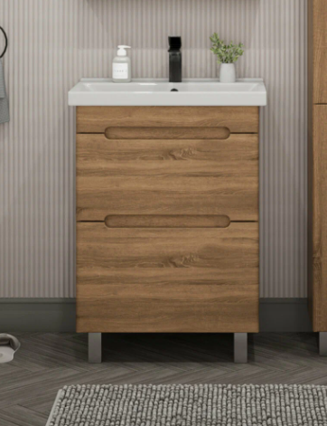 Тумба напольная SanStar Diva 50 с раковиной Como 50, Gold Craft