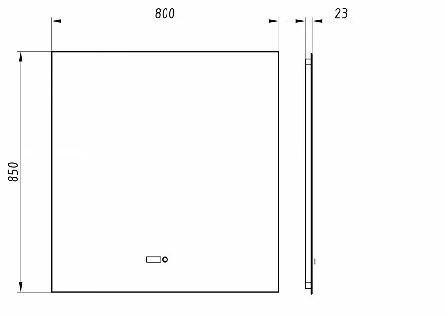 Зеркало Асб-мебель Оскар 80 свет, с сенсор