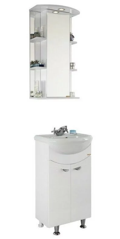 Зеркало-шкаф Vod-ok Эльба 55 L/R свет, белый