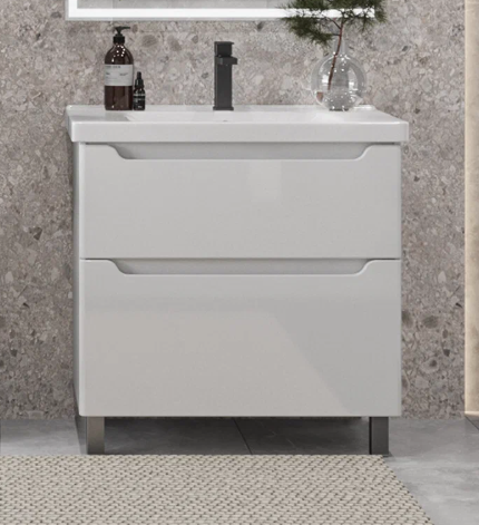 Тумба напольная SanStar Lanciano 60 с раковиной Грейс 60, белая