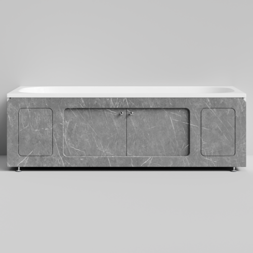 Экран под ванну Vod-ok Лидер 180 раздвижной Мрамор Серый софт тач