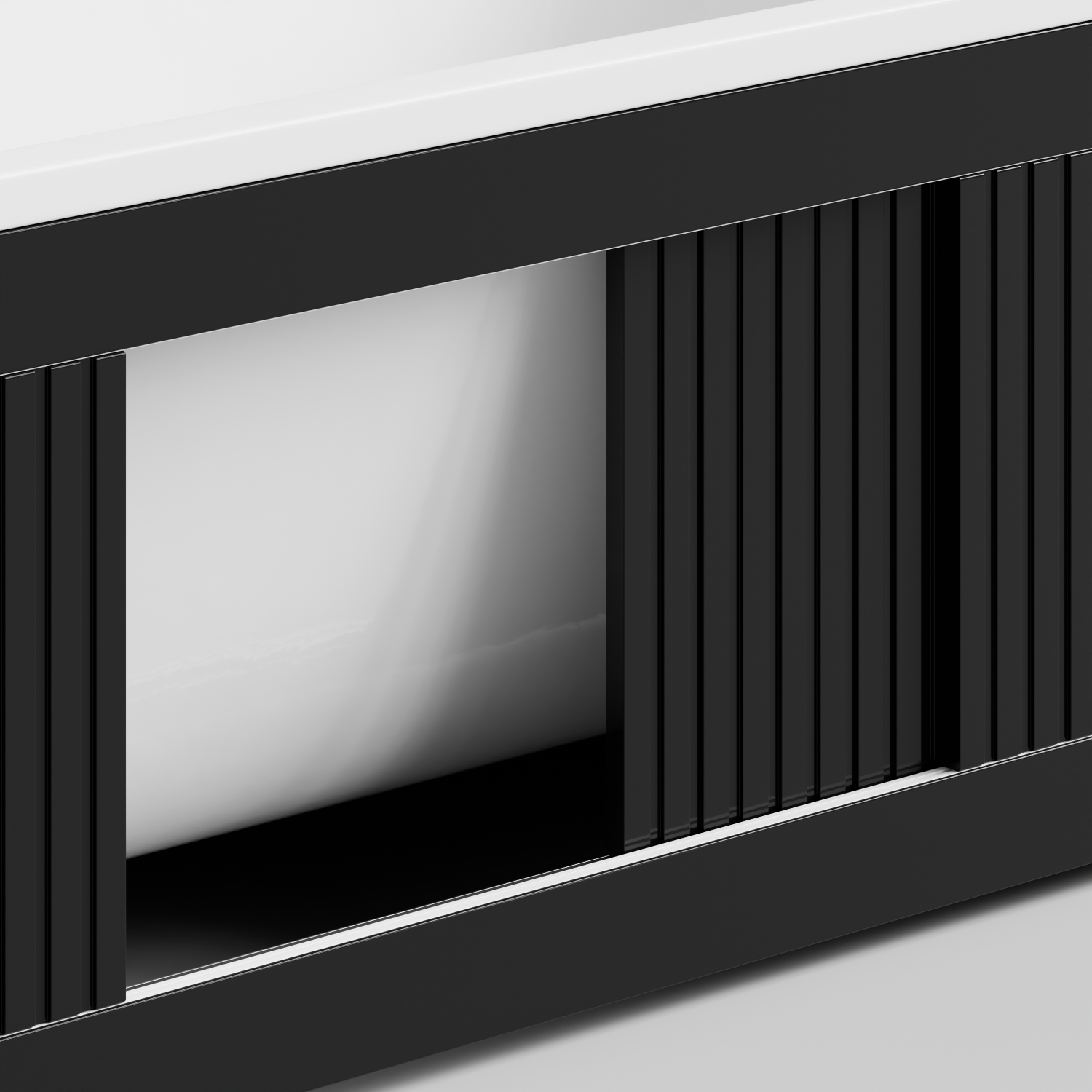 Экран под ванну Vod-ok Тач 180 раздвижной Черный глянец