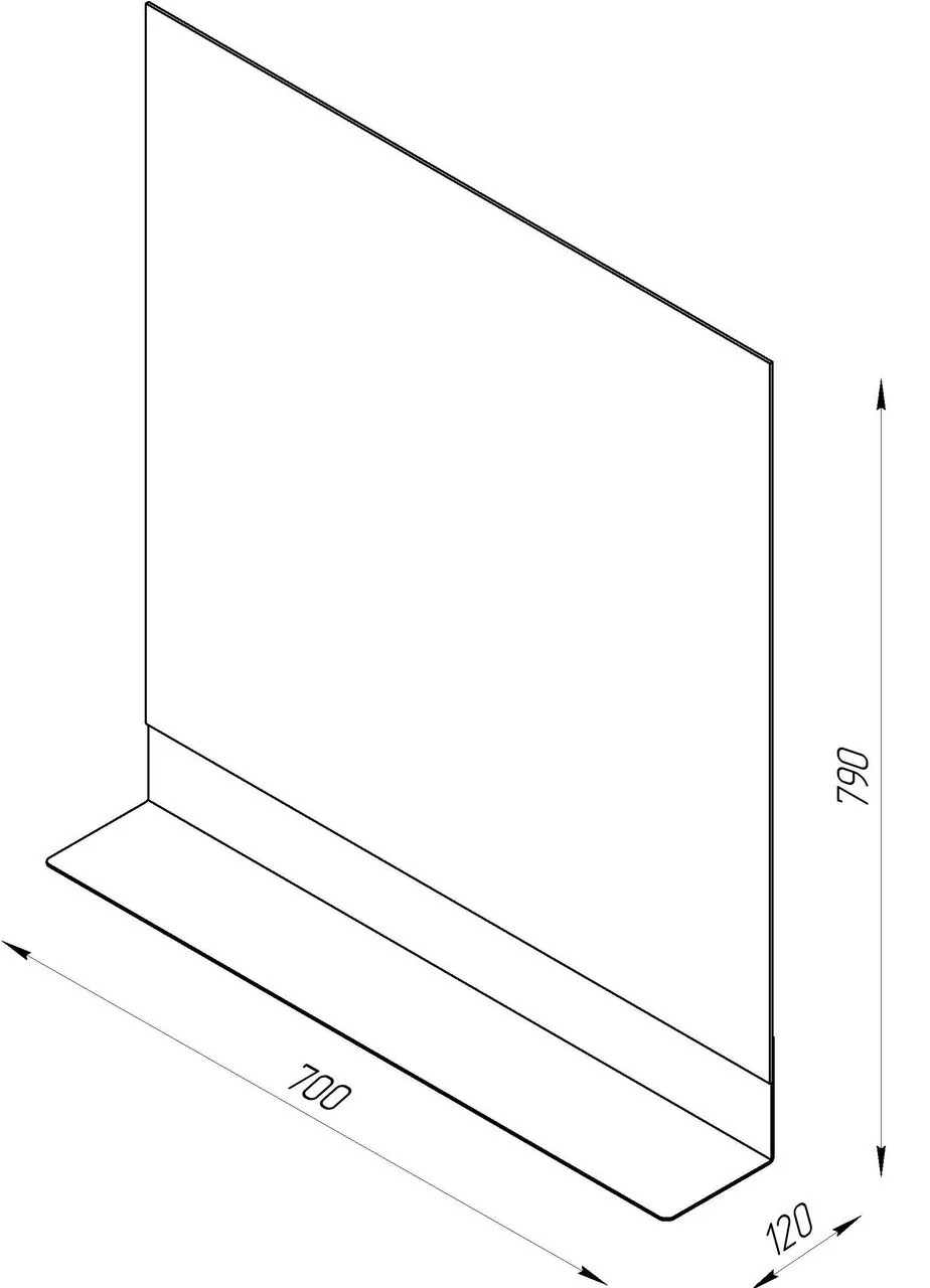 Зеркало Sanflor Тайлер 70 черное