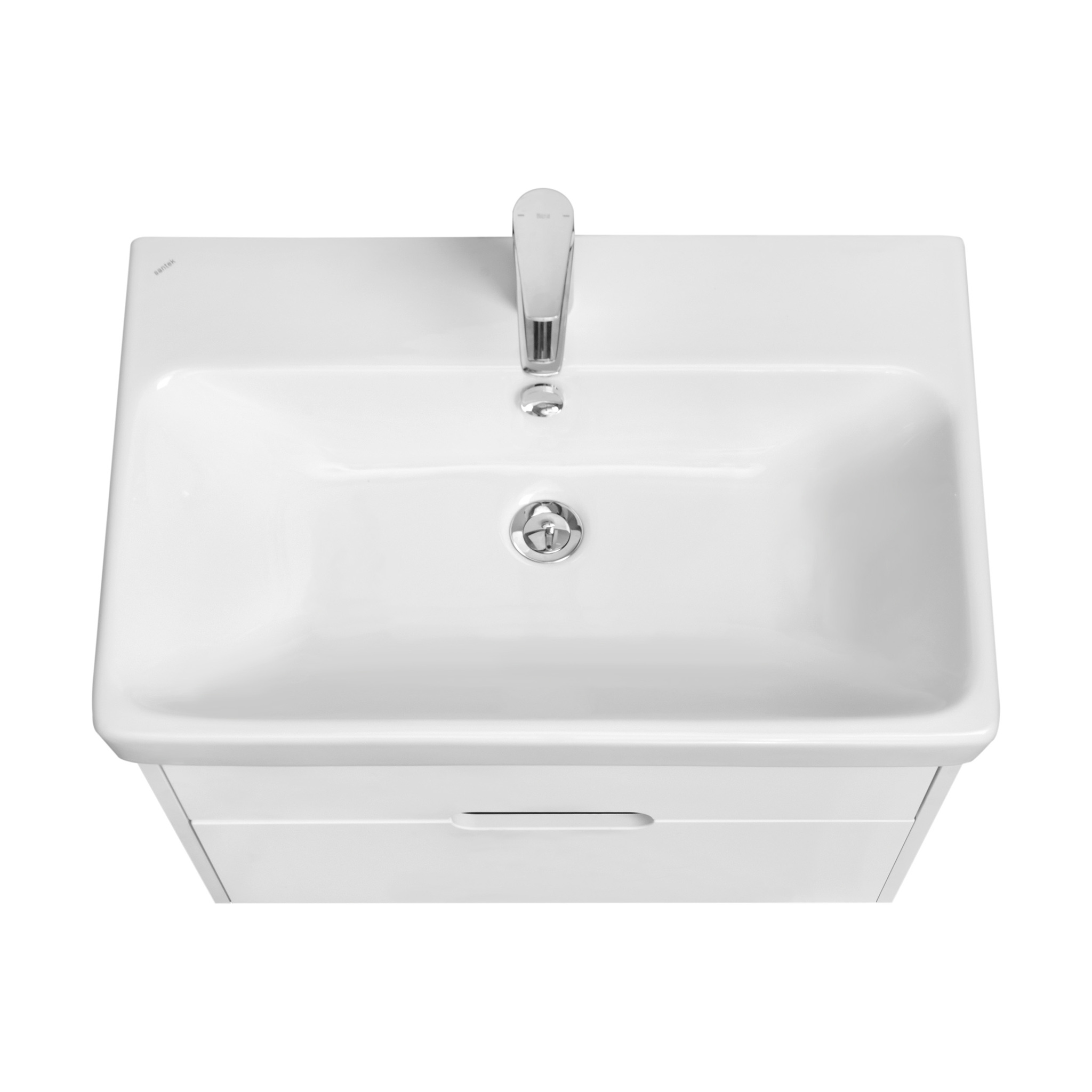 Тумба Aquaton Оливия 70 с раковиной Адриана 70 подвесная, 2 ящика, белый матовый