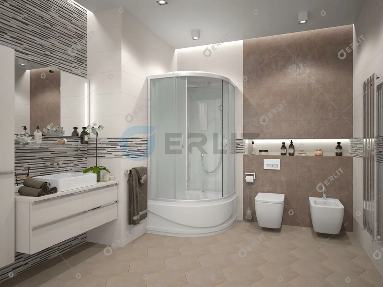 Душевая кабина Erlit ER3509TPF-C3-RUS 90x90