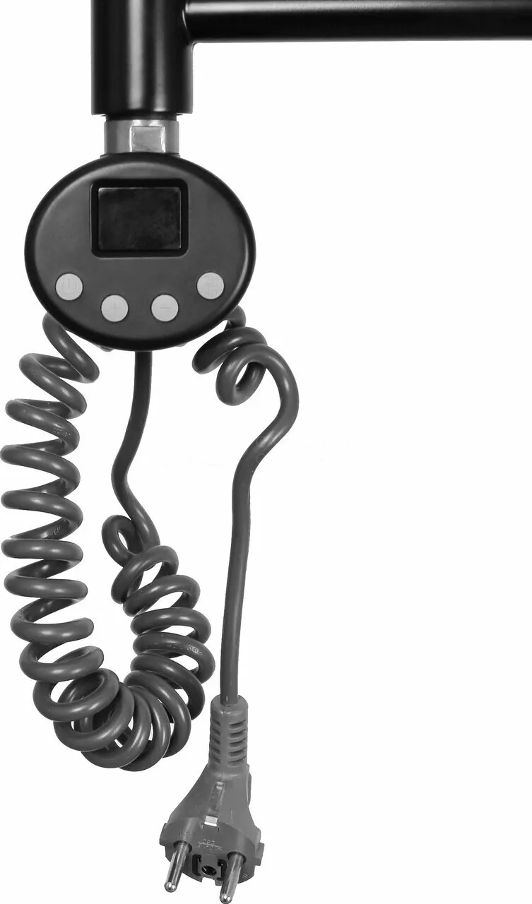 Полотенцесушитель электрический Калипсо Domoterm П10 500х800 L левый, черный матовый