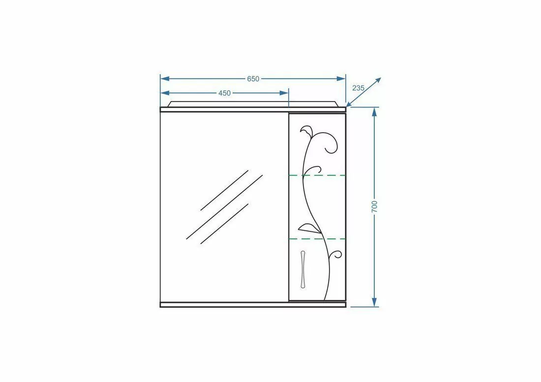 Мебель для ванной Stella Polar Фантазия 65 комплект, напольный, белый глянец