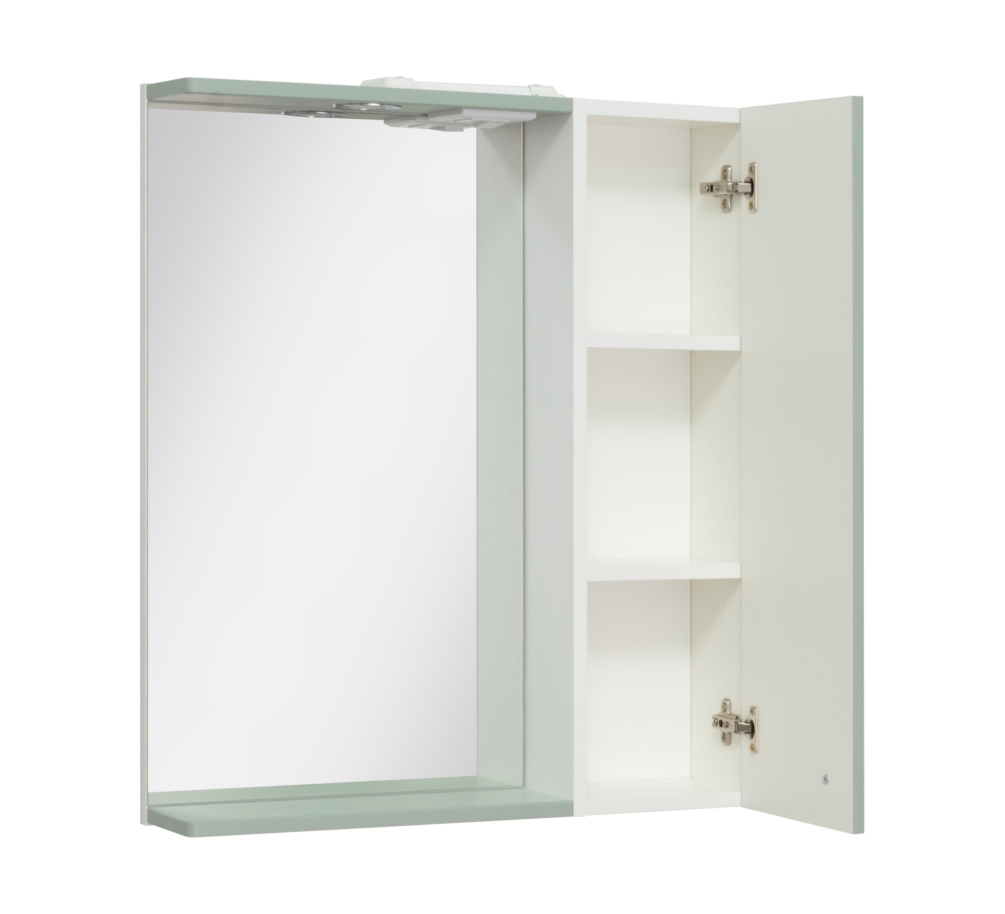 Зеркало с шкафчиком Runo Римини 65 мята R