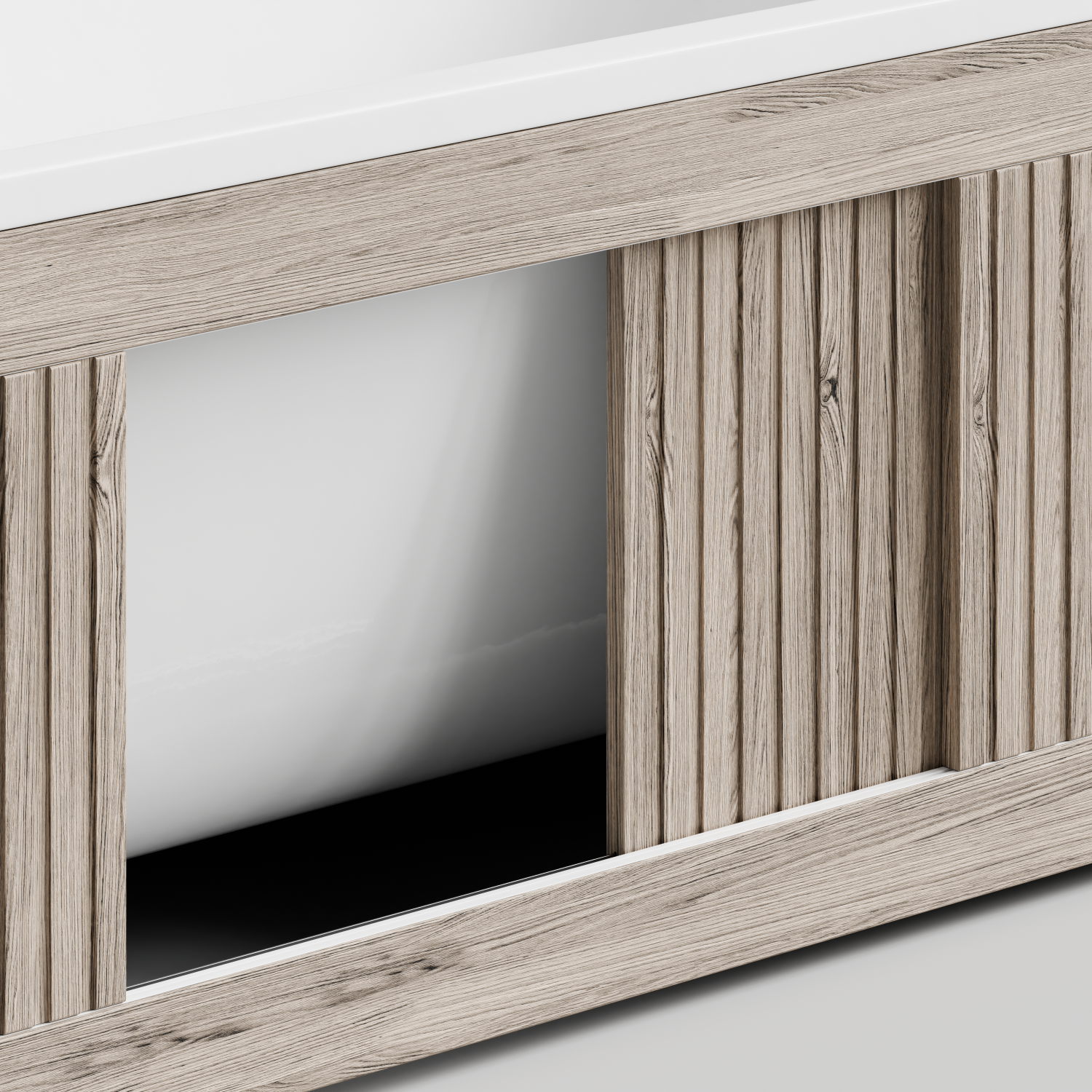 Экран под ванну Vod-ok Тач 180 раздвижной Дубослив ореховый светлый