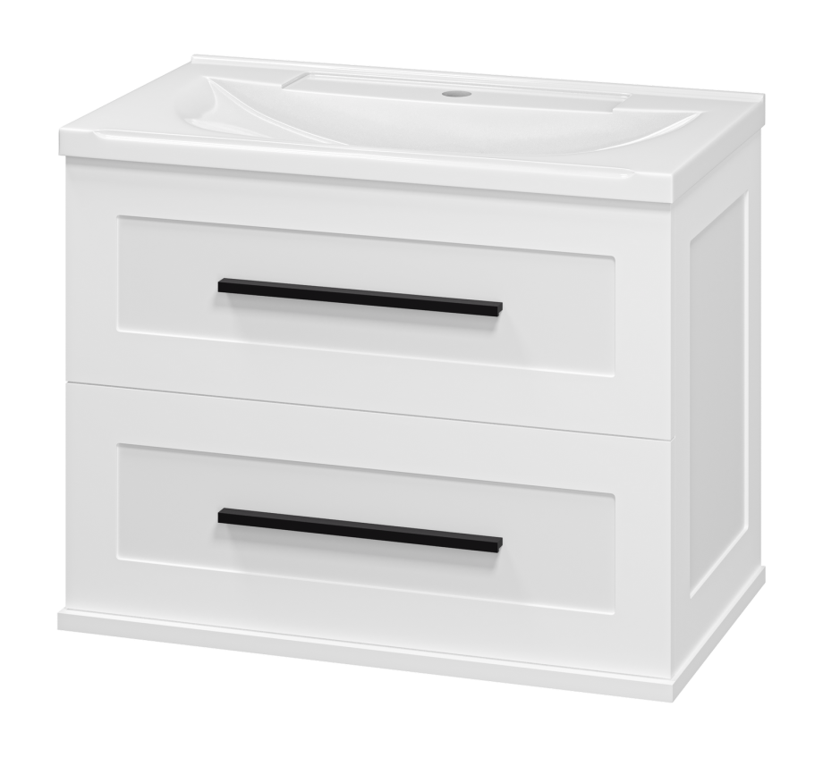 Тумба с раковиной Misty Модерн 70 подвесная, белый