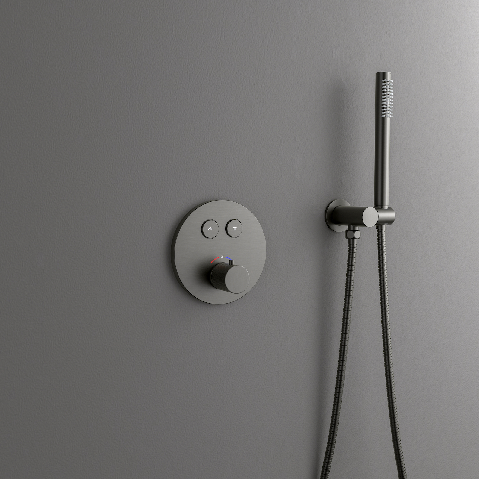 Душевая система встроенная с термостатом Timo Saona SX-2370/18SM черное золото