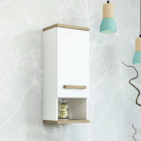 Шкаф навесной Sanflor Ингрид 30 R, белый матовый, швейцарский вяз