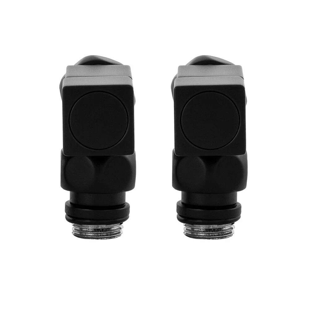 Кран для полотенцесушителя / вентиль угловой Energy, 1/2'' - 3/4'', цвет черный, ручка квадрат - 2 шт.