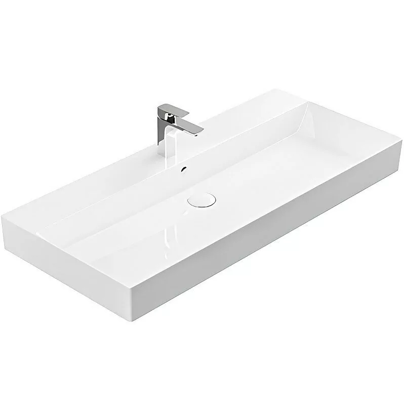 Мебель для ванной Vod-ok Elite Риккардо 100 два ящика, комплект, напольный, белый