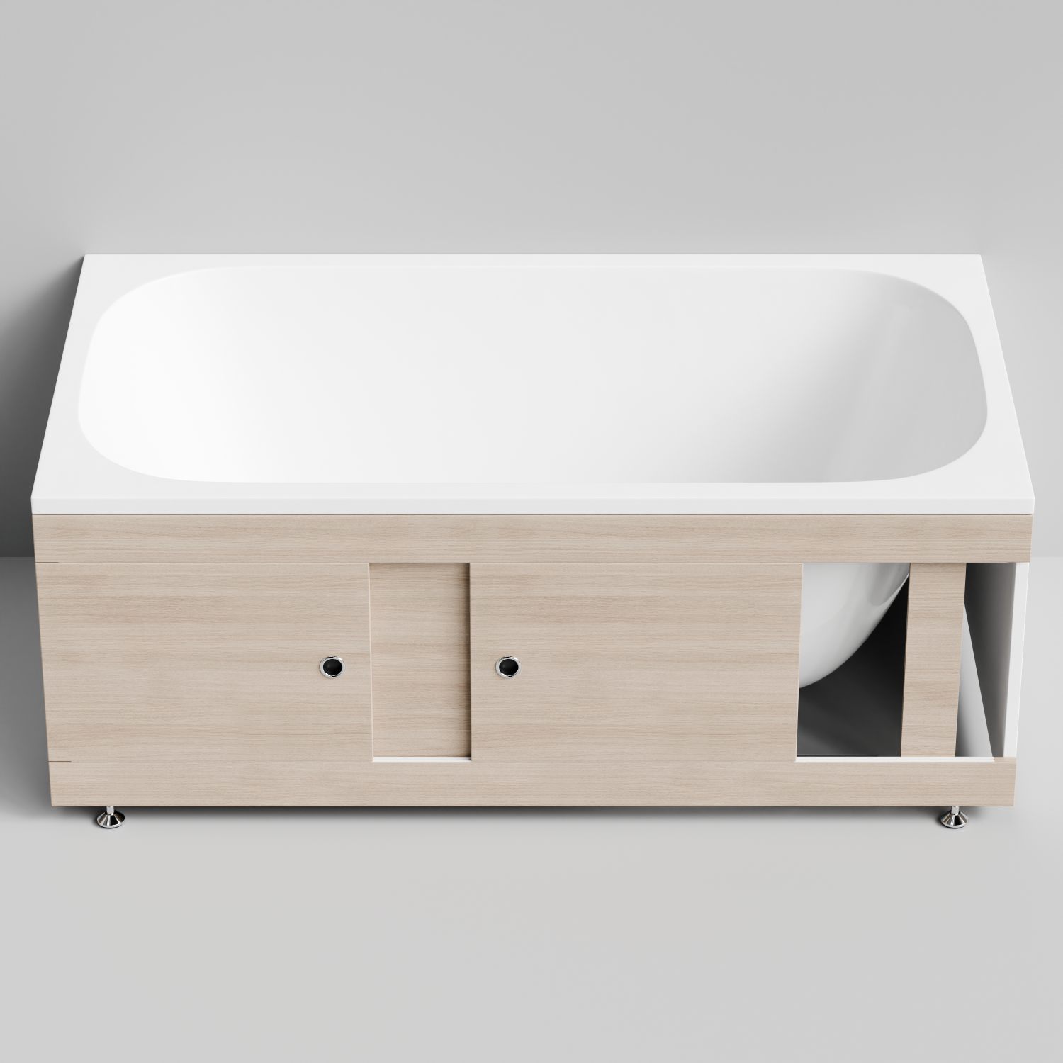 Экран под ванну купе Vod-ok 150 раздвижной дуб