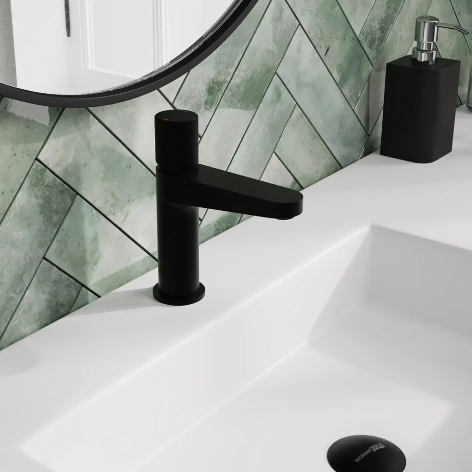 Смеситель для раковины WasserKraft Fulda 5203 черный Soft-touch