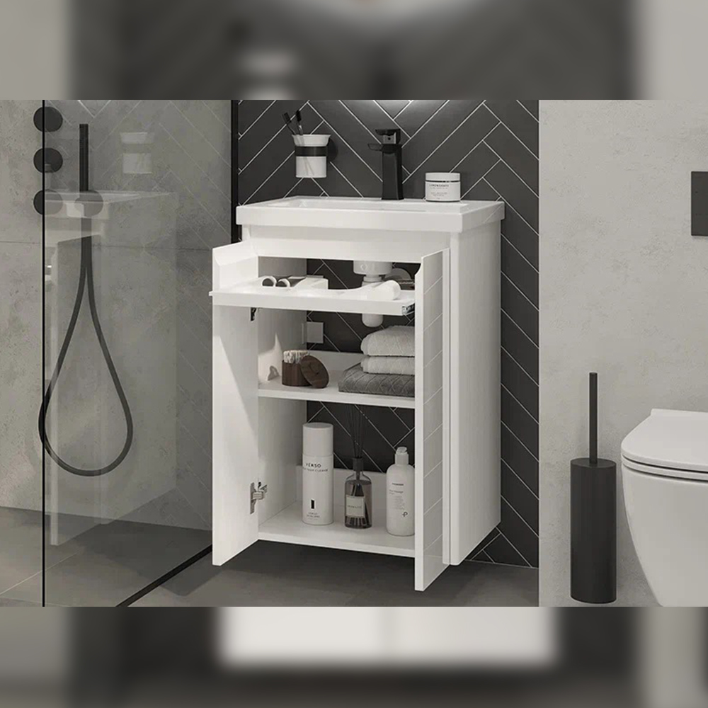 Тумба с раковиной подвесная Velvex Klaufs tp.KLA.COM.50.2D, 50 см