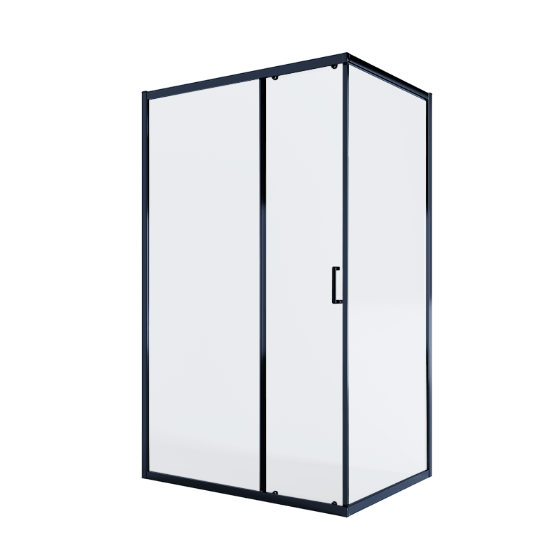 Душевой уголок Alex Baitler AB14120B1 120х90 прямоугольный, без поддона, тонированное стекло, черный профиль