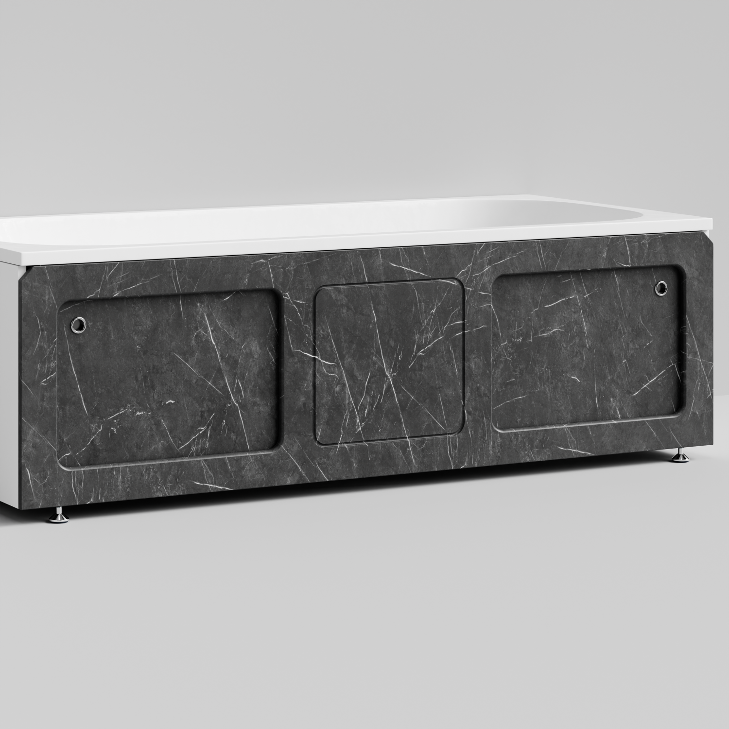 Экран под ванну Vod-ok Хит 180 раздвижной Мрамор Графит софт тач