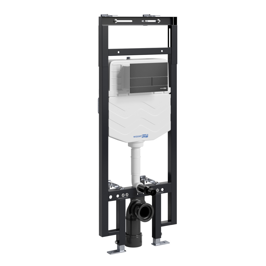 Инсталляция WasserKraft Dinkel 58TLT.010.ME.MB04 для подвесного унитаза, с кнопкой