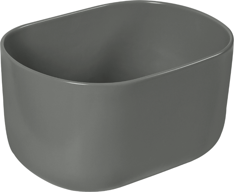 Раковина SantiLine SL-1113MG накладная, серый матовый