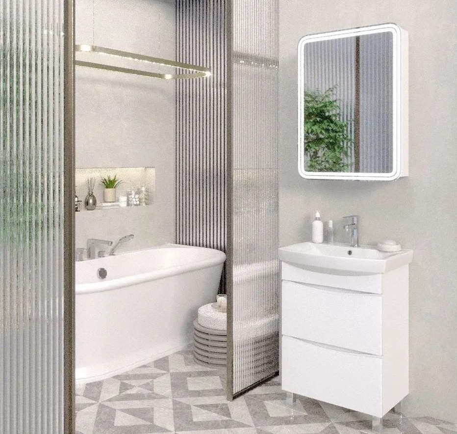 Зеркало-шкаф Emmy Мадрид 70 R с подсветкой